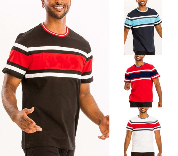 COTTON THREE STRIPE T-SHIRT