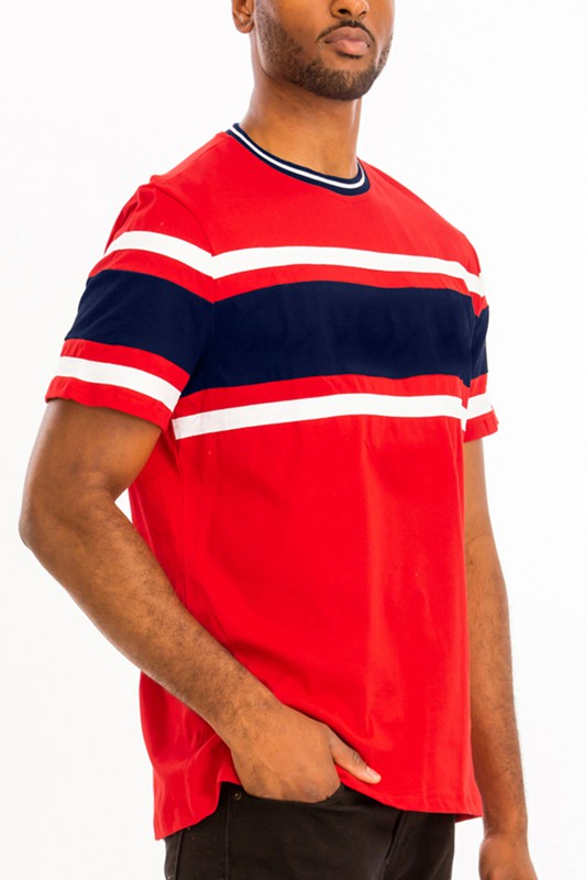 COTTON THREE STRIPE T-SHIRT