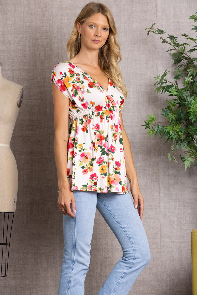 Shirred Sleeveless Top